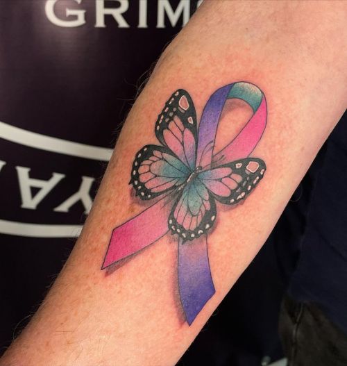 Butterfly with thyroid cancer  Tiffany Collins Art  Facebook