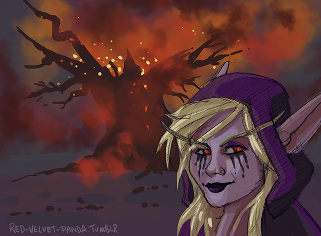 Red Velvet Panda Sylvanas And The World Tree From One Of My