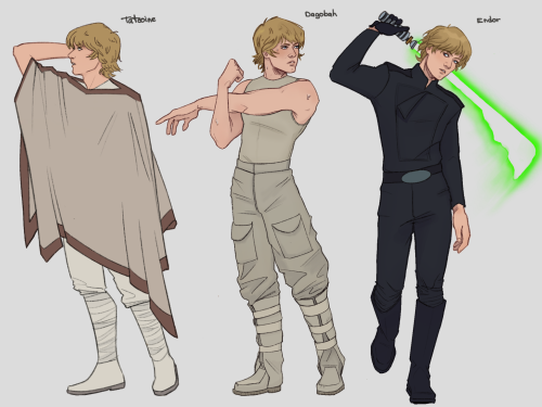 So I Recently Rewatched The Og Star Wars Trilogy And I Wanted To Draw Luke In My Favorite Outfits Of