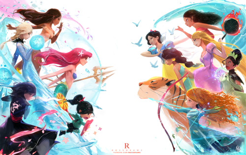 Disney Princess Battle Royale by rossdraws