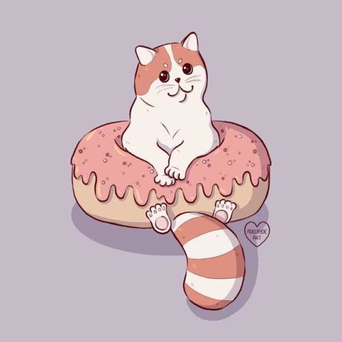 adelaydeart:160/365Hi cutie! A new cat donut