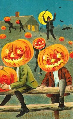 gravesandghouls:  Halloween postcards c. 1900s