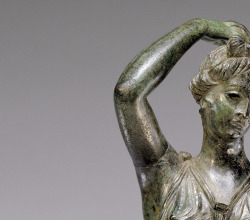 rrriordan:  Love this statue of Diane. And her Uggs are very fashionable. thegetty:  Hair up, boots on.  She’s ready for some action. Who is she? Diana, the Roman goddess of the hunt. What was in her hand originally? There’s some debate. A mirror