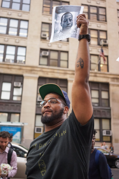 blackmanonthemoon:activistnyc:Vigil for #KaliefBrowder, a young man who took his own life after year