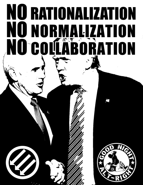 sproutdistro:Anti-Trump Poster NO RATIONALIZATIONNO NORMALIZATIONNO COLLABORATION(source)