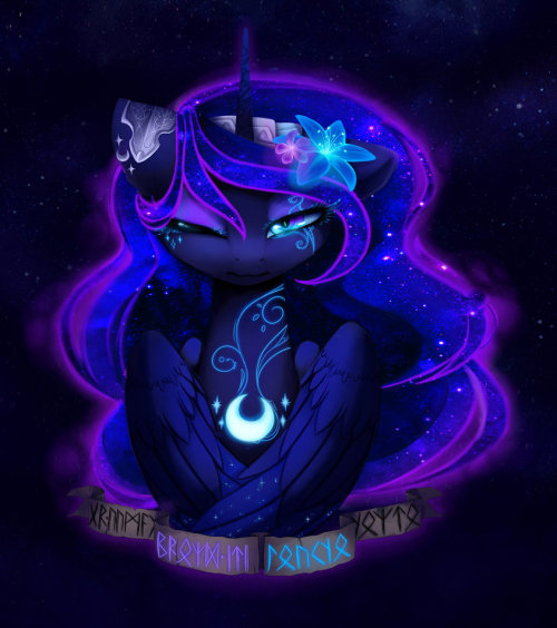 mlpfim-fanart:  Mother Night by MagnaLuna 