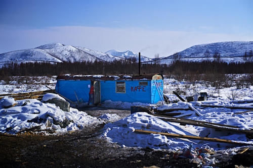 coolthingoftheday:  The village of Oymyakon in northern Russia is one of the coldest permanently inhabited locales on the planet, clocking in at a yearly average of -15.5 C (4.1 F). Picture 1: Oymyakon. Picture 2: The power station is forced to burn