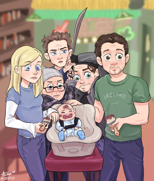 gryphll:the gang finds a dumpster baby