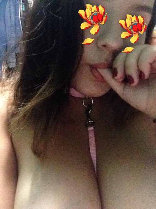 1nbetween-sheets: Showing daddy my new leash that he gets to use in 6 daysHopefully we actually use 