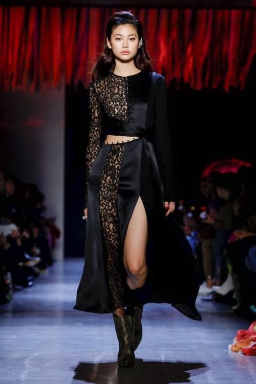 faves-celebs: HoYeon Jung - Prabal Gurung Fall Winter 2019 show in New York. (February 10, 2019)