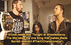 ohmybarrett:  Backstage segment with Snooki &amp; The Miz.