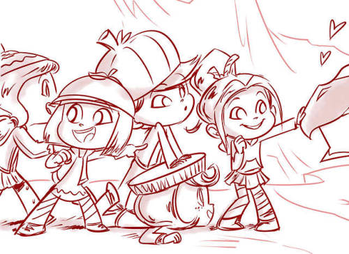 rjdrawsstuff:WIP. Take a guess which game they’re visiting : )