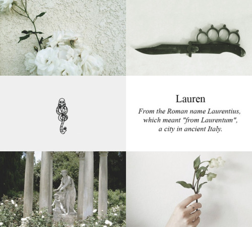 Aesthetic name: Lauren – Slytherin, requested by apocalypticdetention