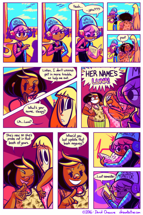 davidoneacre:Realized there’s no real example of how Dreamtective usually looks on my art blog, so in no actual order, here’s a selection of my favorite pages. You can read it here.