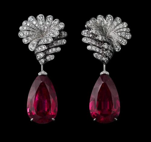 thestandrewknot:Rubelite and Diamond Earrings from Cartier’s ‘L’odyssée de Cartier Parcours d’un Style‘.