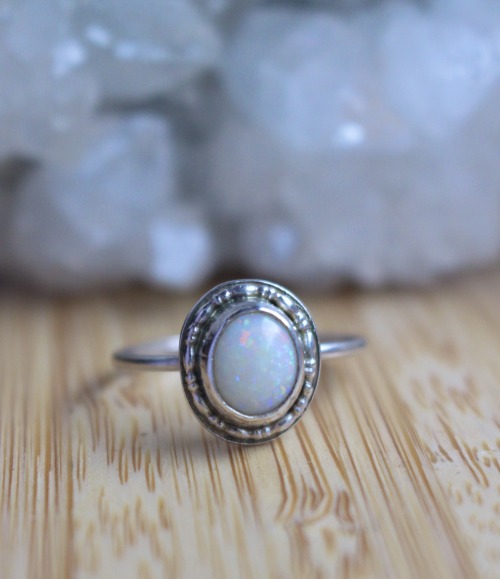 Silver Opal Ring