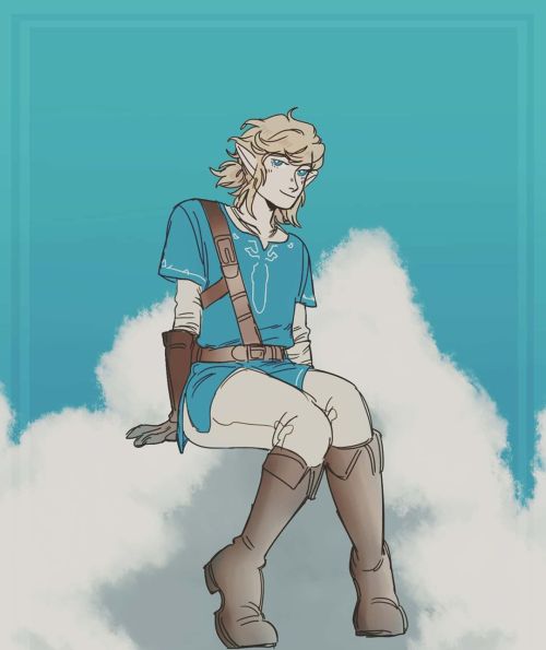 LINK!!!! breath of the wild link his blue is so good ☁️☁️ #zeldabotw #botw #zelda #breathofthewild h