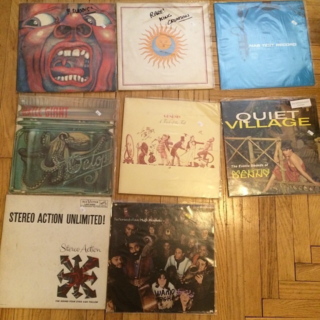 wherewereyouwhensidslid:  Today’s #vinyl haul. #kingcrimson #gentlegiant #genesis