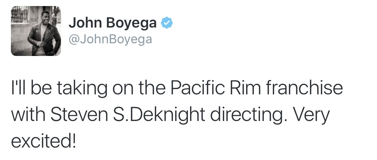 lobstmourne:  jawnbaeyega:  John Boyega announced he’ll be leading Pacific Rim