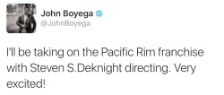 lobstmourne:  jawnbaeyega:  John Boyega announced