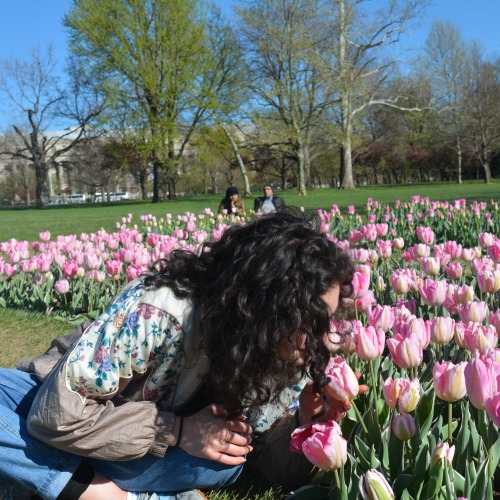 birdirl:4/3/16 stop n smell the tulips