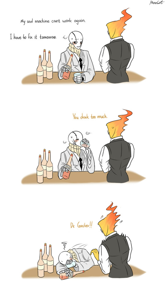 [Drunk] Grillby & Little Sans