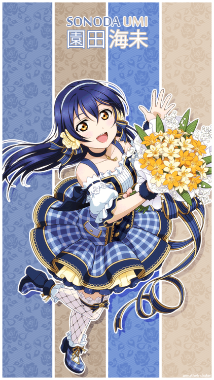 annathetrickster: Sonoda Umi | Flower Bouquet Mobile Wallpapers | 540x960