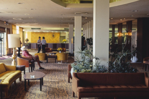 deadmotelsusa:Lobbies of Catskill Resorts along the Borscht Belt, 1960′s - 1970′sFrom top to bottom: