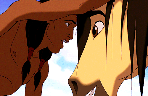 movie-gifs:I had been waiting so long to run free, but that good-bye was harder than I ever imagined. I’ll never forget that boy. And how we won back our freedom together.Spirit: Stallion of the Cimarron (2002) dir. Kelly Asbury, Lorna Cook  