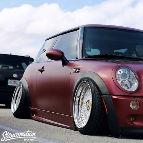 stancenation:  Crazy fitment on this Mini! | Photo By: @nickricophoto #stancenation