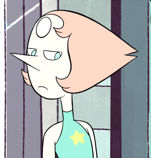 voiceactresskurutta:  I know there’s a screenshot somewhere of Pearl making this really disgusted face, almost like a sneer I think, but I don’t know how to describe it, and I can’t remember what episode it’s from….      any of these?