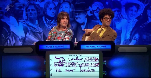 mrsbobfossil:Noel and Richard (aka Humanity’s Last Hope) - Big Fat Quiz of Everything - Jan 6,