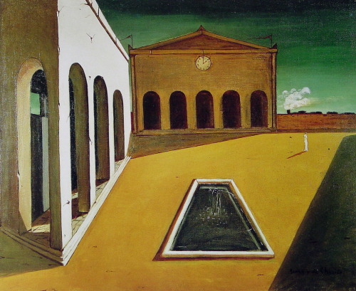 magictransistor: Giorgio de Chirico. Delights of the Poet, Piazza, Happiness of Returning, The Anxi