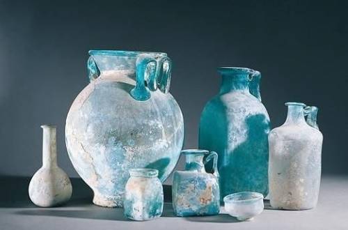 arthistoryfeed:#Pompeii - #Glass vases Italy, Naples, Museo Archeologico Nazionale (Archaeological M