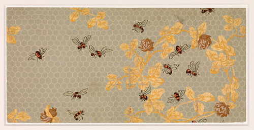 heaveninawildflower: ‘Bees with Honeycomb’ (1881). Wallpaper fragment by Candace Wheeler