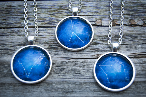 space-grunge:  space-inspired jewelry by hexafaunatake 25% off your order with code ‘zodiac25′  