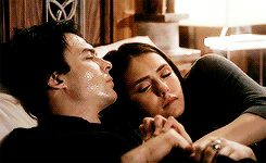 regina-georges:  Damon and Elena cuddling parallels - 2x22//5x06  requested by trueloveisdelena 
