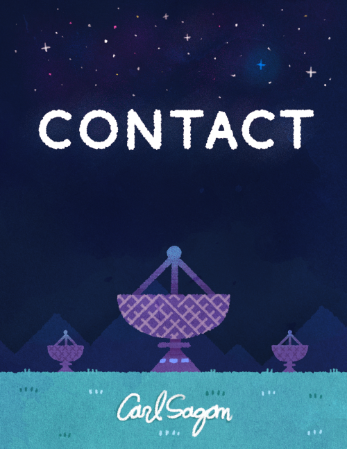 igorcanova:  trying some book cover studies, here is my Contact by Carl Sagan