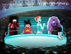 beckyhop:  Disney World Gems by BeckHop So, I found a silly Tumblr post, I pictured Garnet and Steven in the situation (and yes, I realize I gave the wrong character Mickey ears here), and it kinda snowballed into this. Picturing characters’ reactions