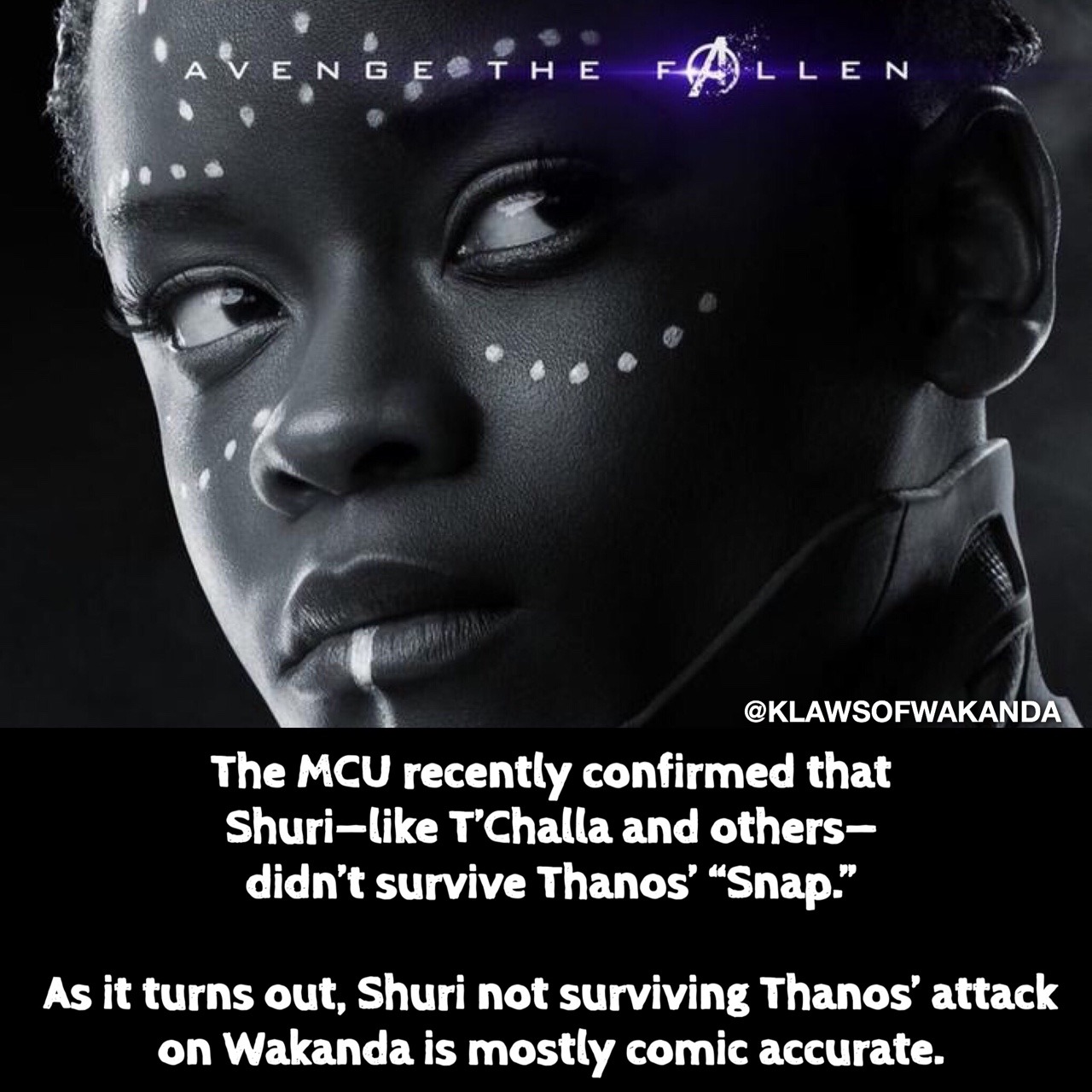 klawsofwakanda:  Shuri’s Death: Comics Vs MCU