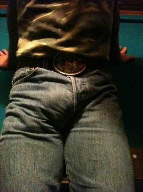 Jeans and cock