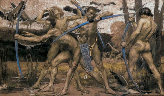 George Desvallière - Les tireurs à l’arc, 1895  Musée d'Orsay, Paris