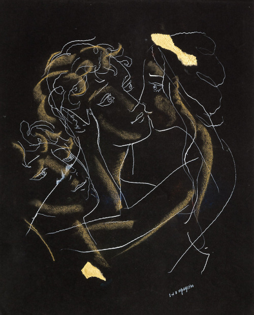 G.A.V. (Alexander, *1931, and Valery, 1936-2009) Traugot (Russian).Kiss (illustration to the Song of