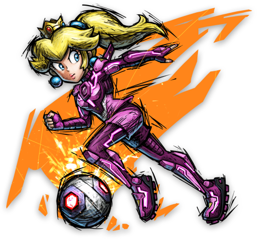 oh-so-pichi: Peach’s official Mario Strikers: Battle League art! 