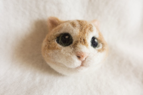 Cat face brooch available at my Etsy shopWhich coat would not be improved by pinning a face to it?