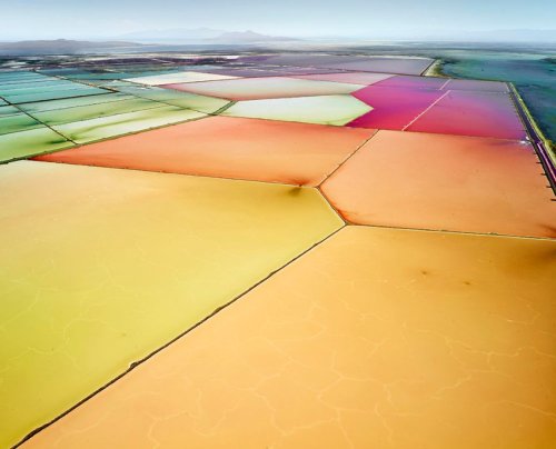 Salt ponds resemble watercolor paintings in these stunning photos by David Burdeny for his