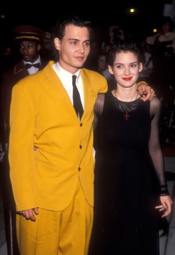 winonugh: Johnny Depp and Winona Ryder at the Cry-Baby Premiere, 1990