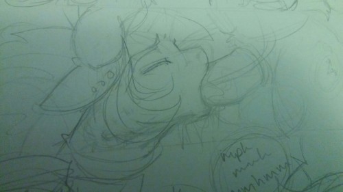 Comic page WIP. I think I should have been posting page 4 this month, but i haven’t been able to do anything digitally. But up to page 3 has now slowly been sketched out.  Yay progress xP