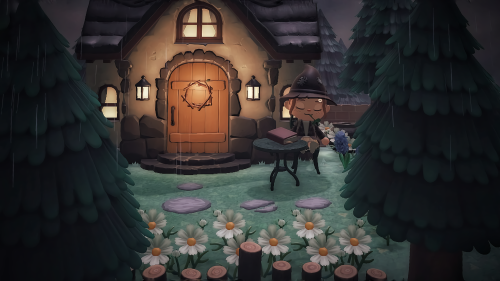 iltacatact:a witch’s cottage lies deep in the forestsurrounded by strange flowers brimming with magi