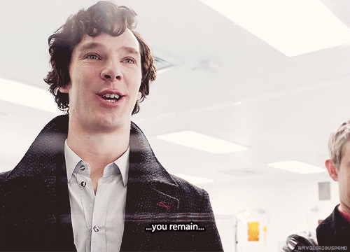 ∞ Scenes of SherlockStapleton: I’m not free to say. Official secrets.Sherlock: Oh, you most certainl